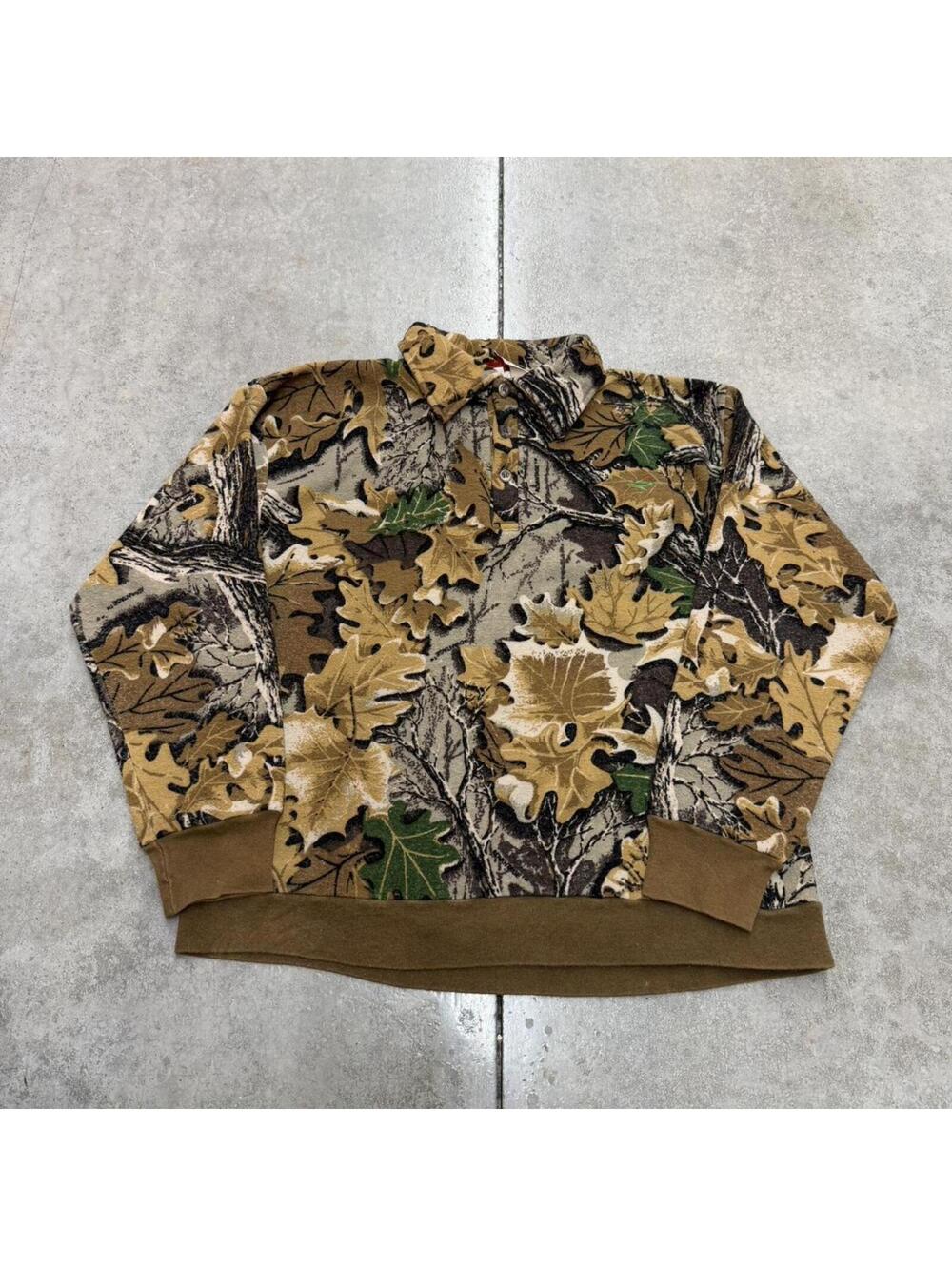 vintage red head made in usa realtree camo fleece jacket size xl